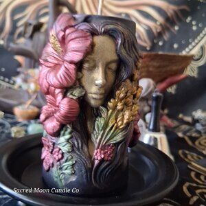 Lakshmi Hibiscus Goddess Ritual Pillar Candle